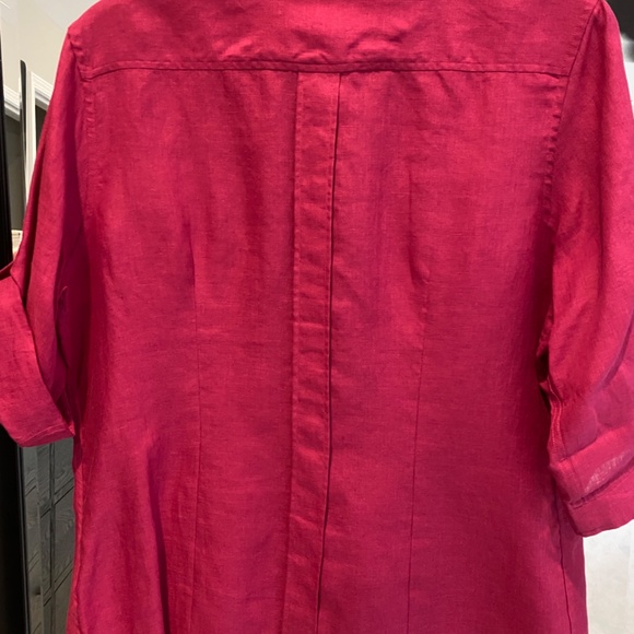 Pink Linen Blouse - Picture 3 of 3